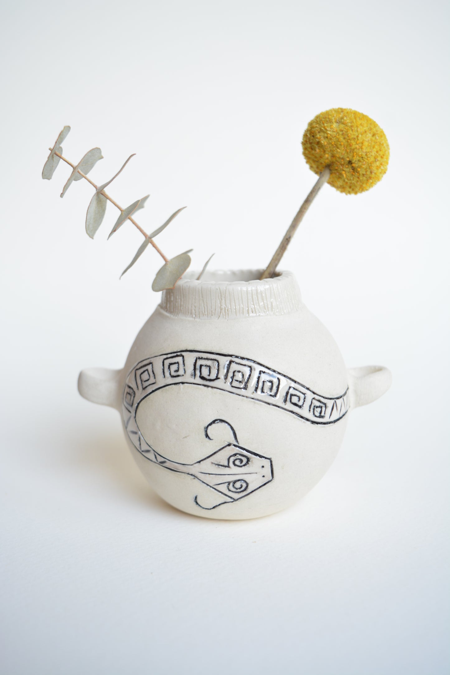 Vase: Sudaca and the snake